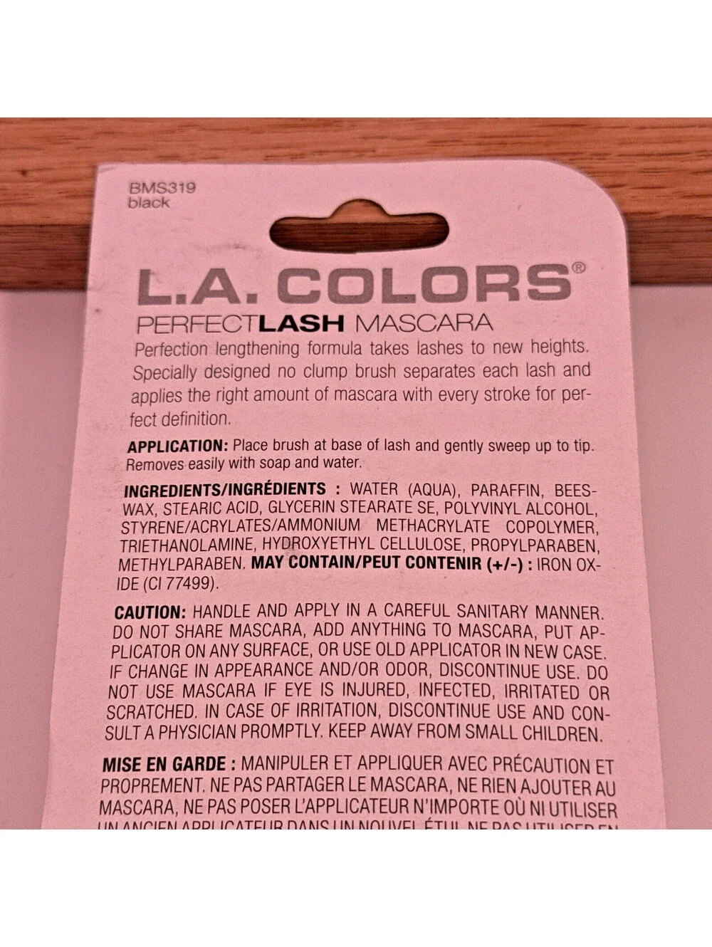 3 L.A. Colors Perfect Lash Black Mascara Lengthens & Defines Lashes Black BMS319